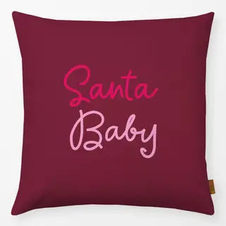 Kissen Santa Baby rot pink