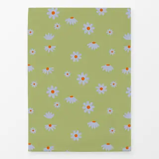 Geschirrtücher Gänseblümchen Grün Blau