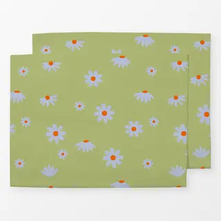 Tischset Gänseblümchen Grün Blau