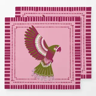 Servietten Papagei bordeaux