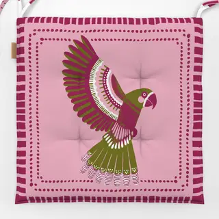 Sitzkissen Papagei bordeaux