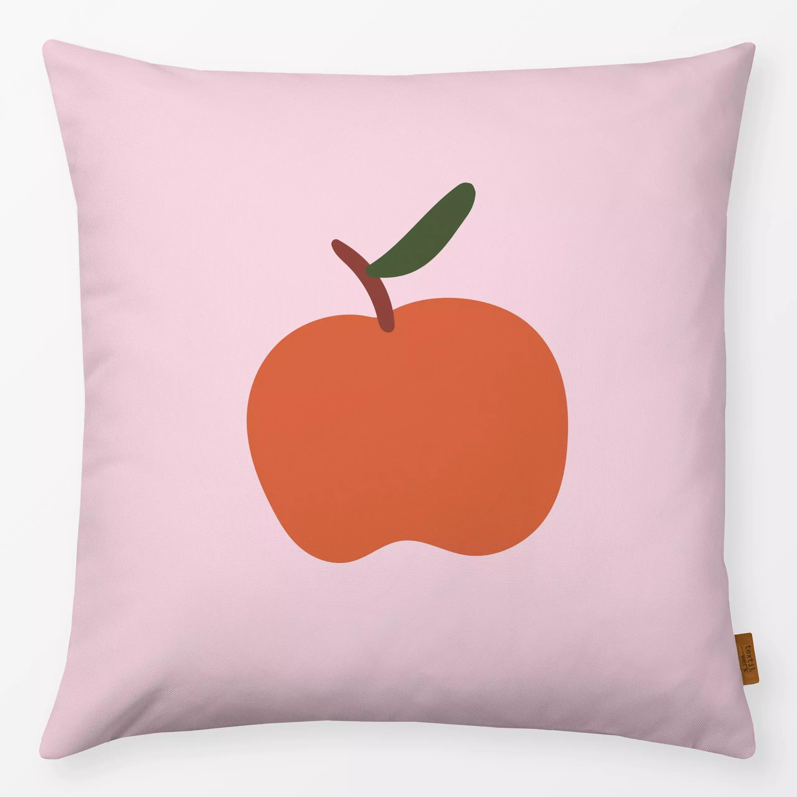 Kissen Apple Red Pink - Herbst, Früchte - von „Jana Driver"; Frucht, rosa, Apfel, Herbst, rot, Herbstdeko, herbstlich, apple...