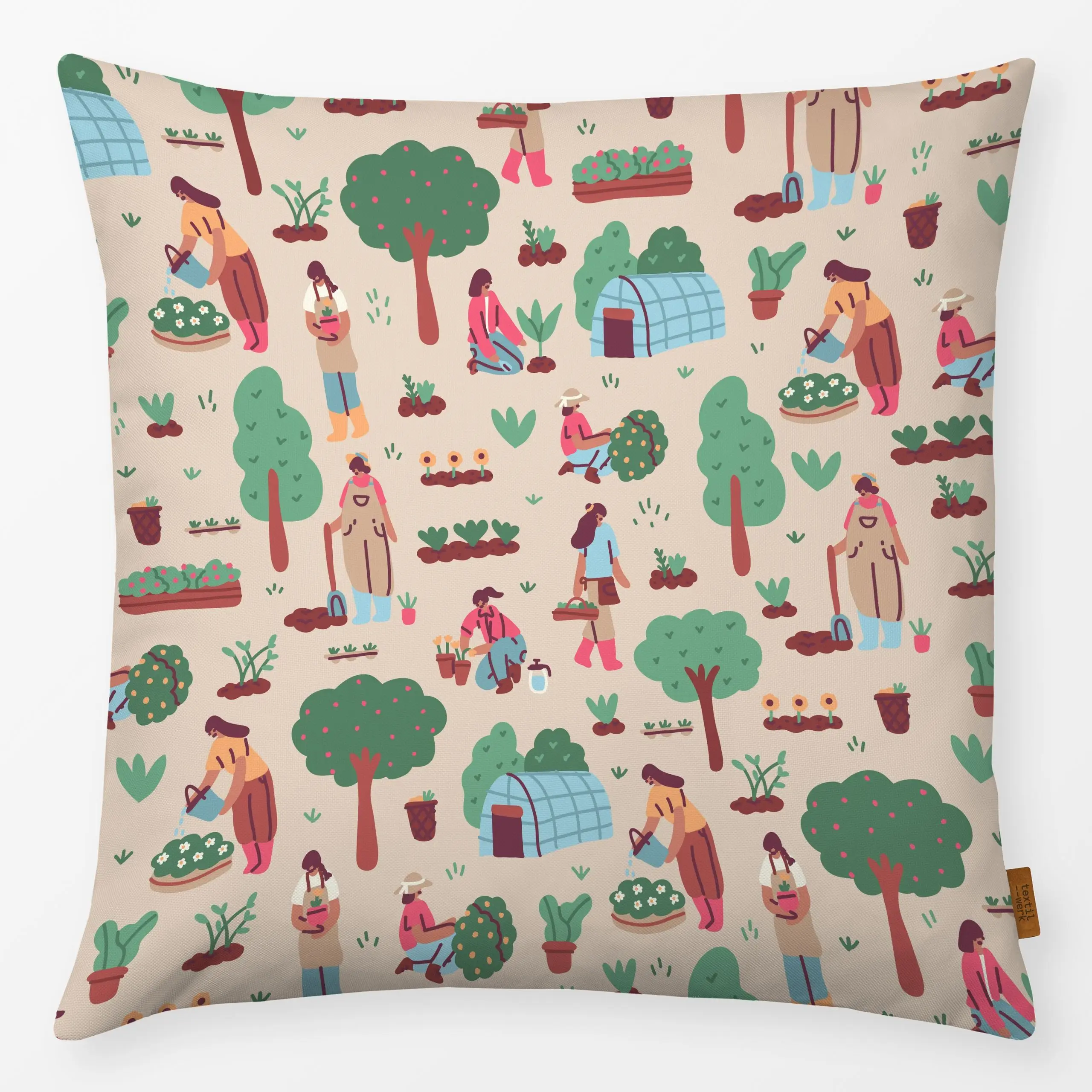 Kissen The Greenery Life - Blumen & Florales, Sommer - von „Sara Maese"; Botanical, flower, Greenery, fruits, plants, Garden...