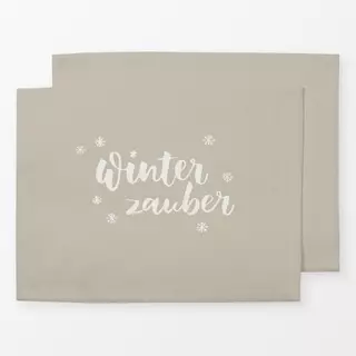 Tischset Winterzauber cottage beige
