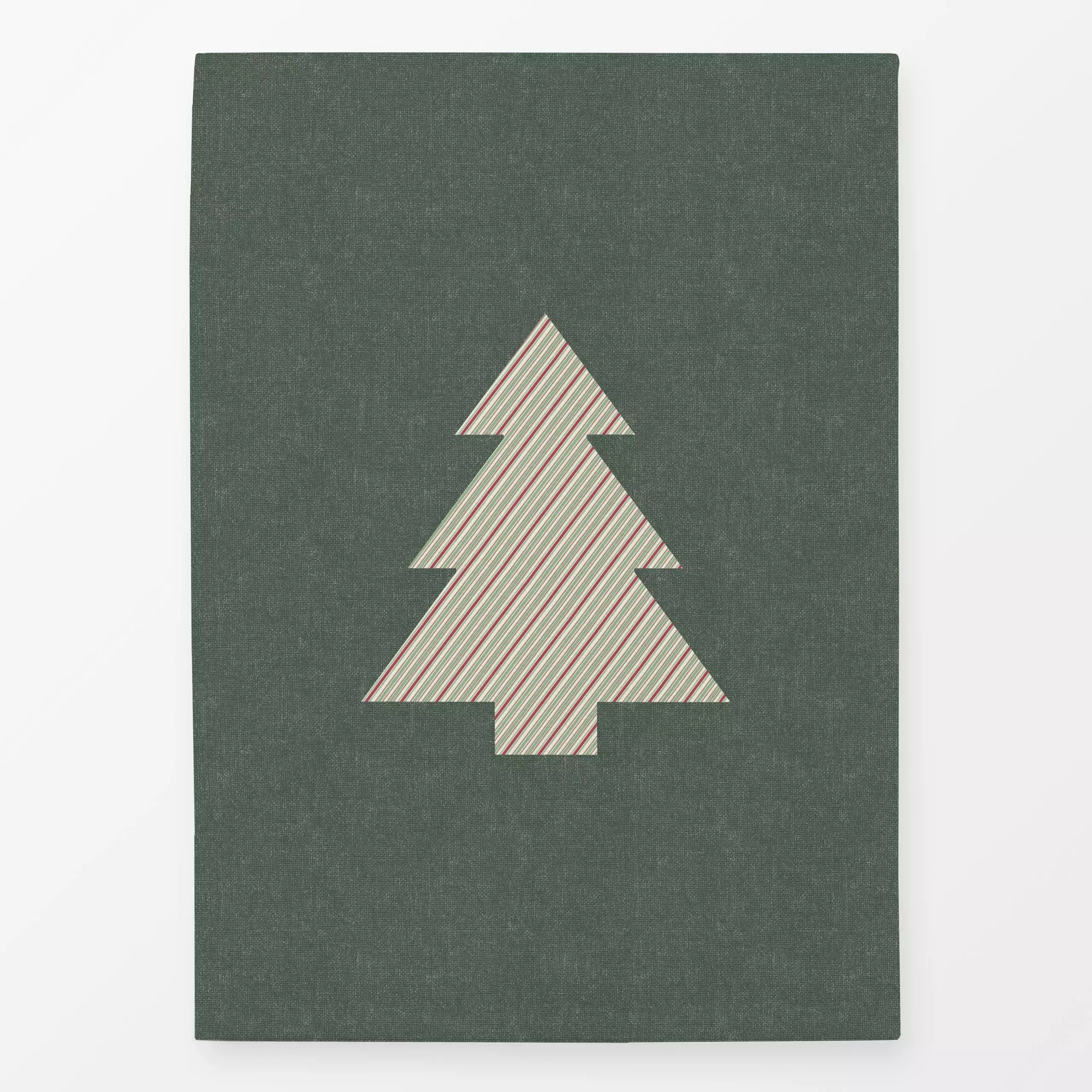 Geschirrtücher Striped Christmas tree I - Weihnachten, Pflanzen & Botanik - von „Bloomery Decor"; Streifen, Tanne, Nordic, w...