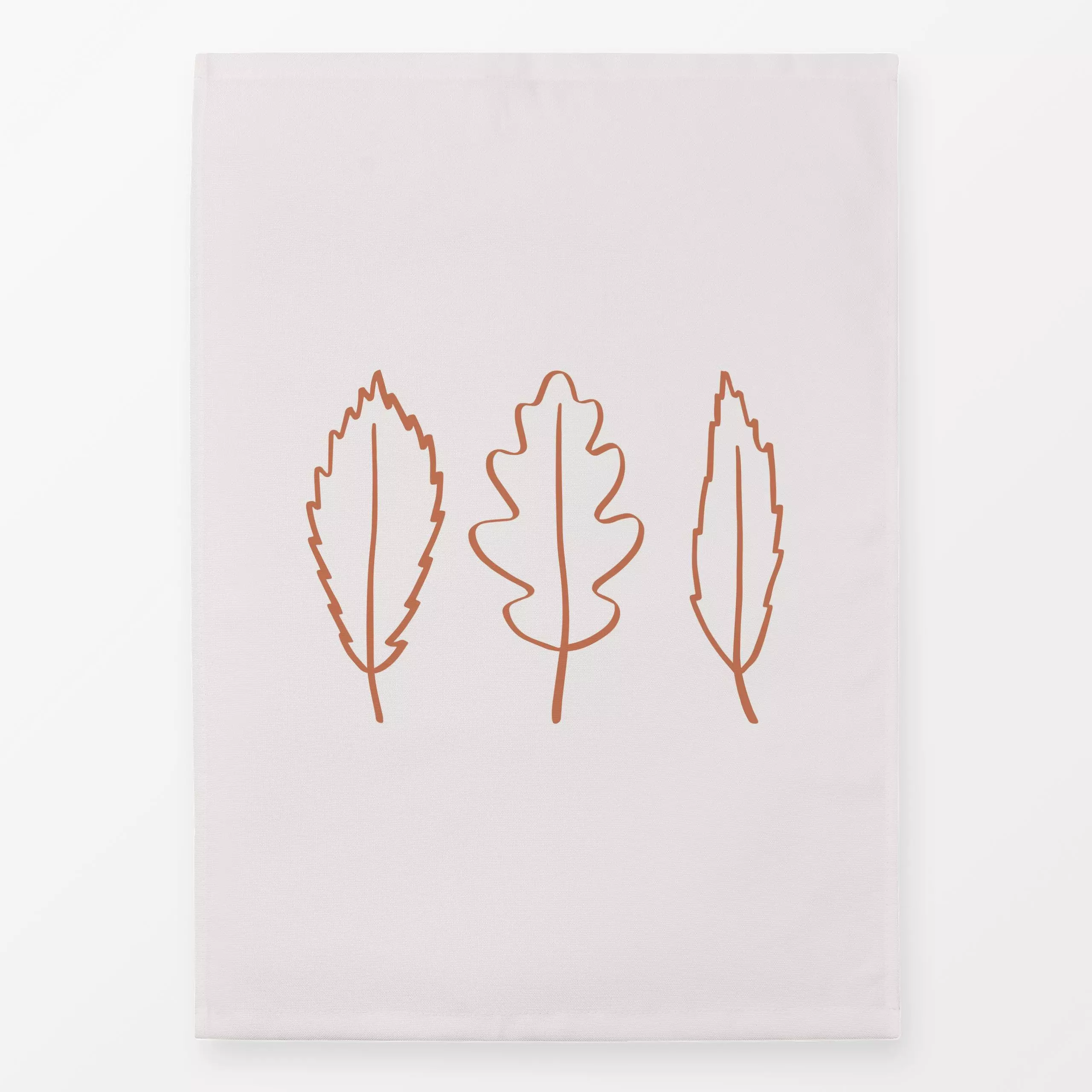 Geschirrtücher Blätter Wendekissen rostrot - Herbst, Pflanzen & Botanik - von „Kathrin Woo"; boho, Blätter, Laub, Herbst, He...