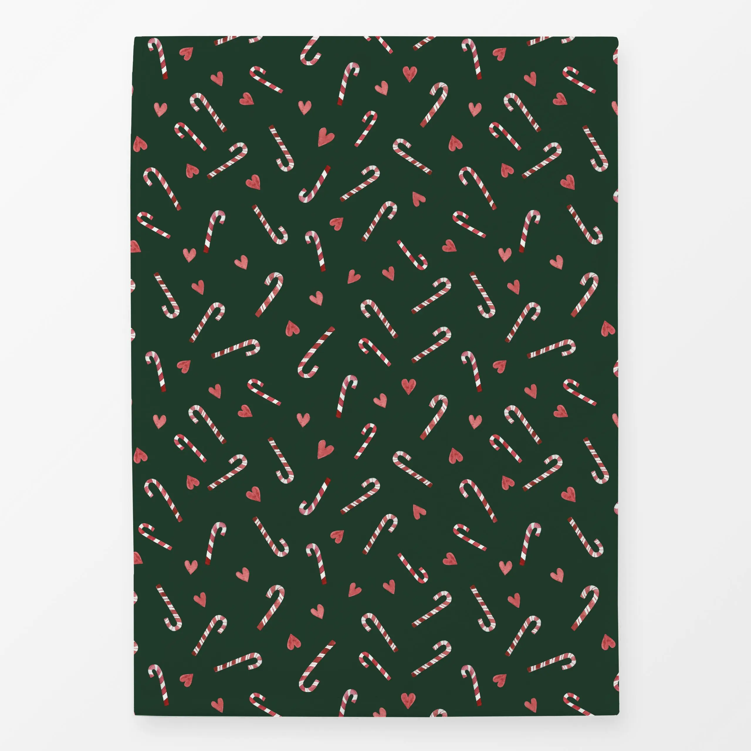 Geschirrtücher Zuckerstangen Herzen grün - Weihnachten - von „Katrin Graff"; Liebe, Zuckerstange, weihnachtlich, Weihnachtsd...