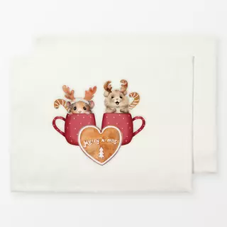 Tischset Holly Jolly Hamster Tasse