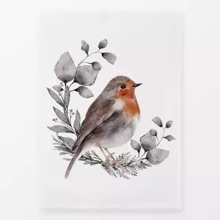 Geschirrtücher Eisiger Nordwind Rotkehlchen