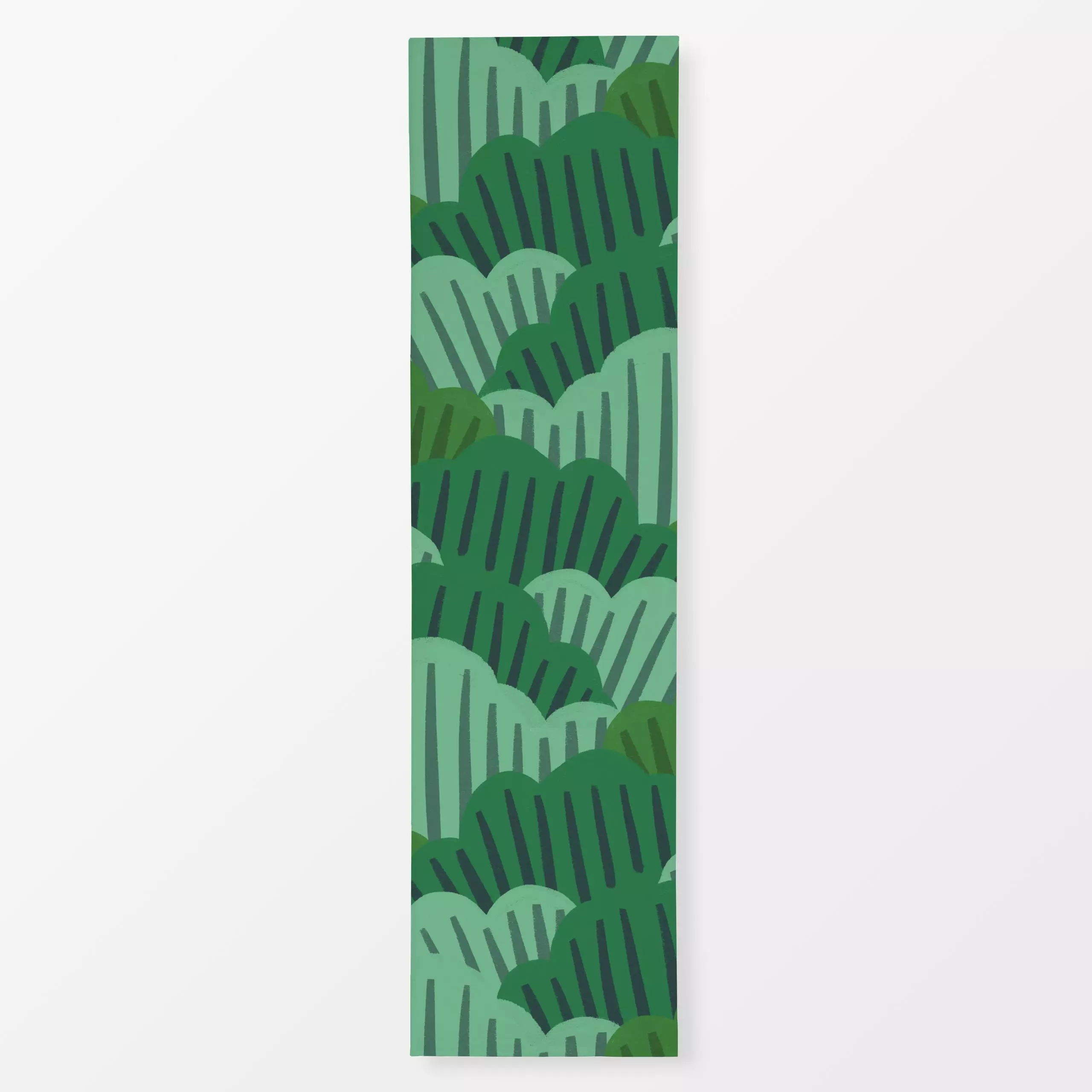 Tischläufer Grüngrüngrün - Symbole & Muster, Pflanzen & Botanik - von „Franziska Viviane Zobel"; Muster, Illustration, Strei...