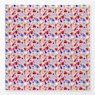 Tischdecke Empowerment Sticker beige