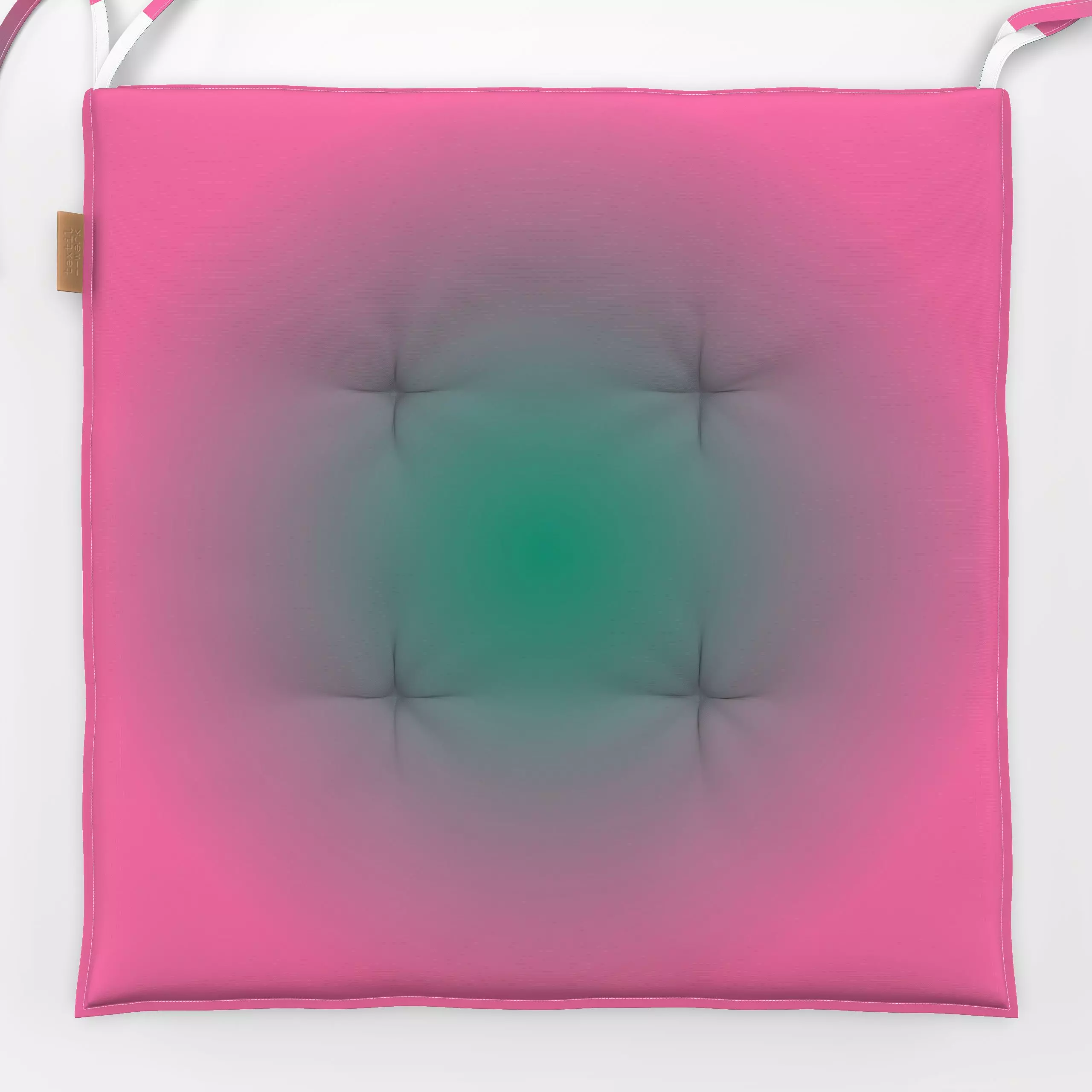 Sitzkissen Gradient Green Pink - Sommer, Symbole & Muster, Astronomie & Weltraum - von „textilwerk"; Illustration, Sommer, t...