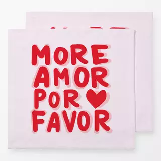 Servietten More Amor Por Favor rojo