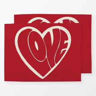 Tischset Love Herz