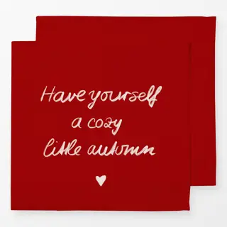 Servietten Cozy Autumn Rot