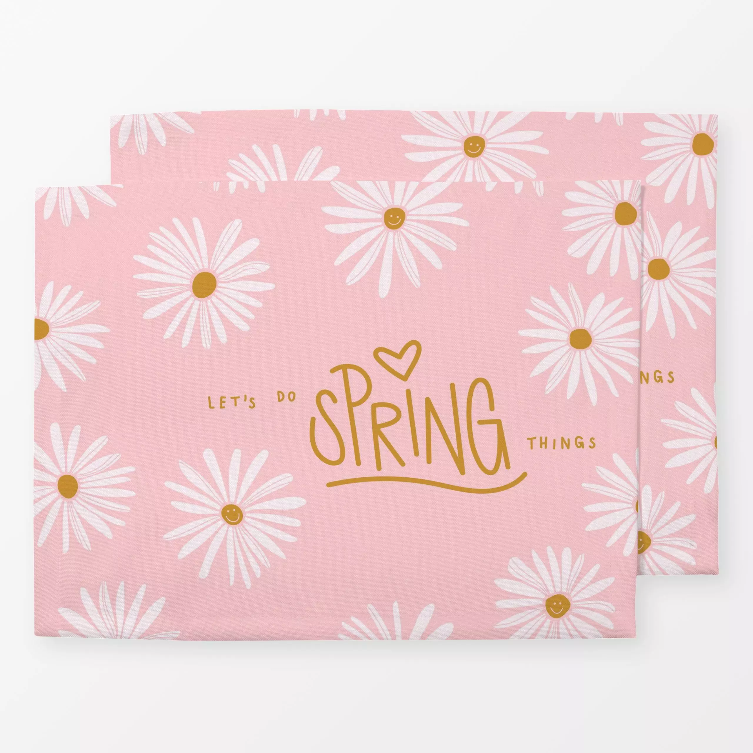 Tischset FRÜHLING Do Spring Things 3 - Blumen & Florales, Frühling, Ostern - von „Primus Pattern"; Blumen, Blüten, zart, Mar...