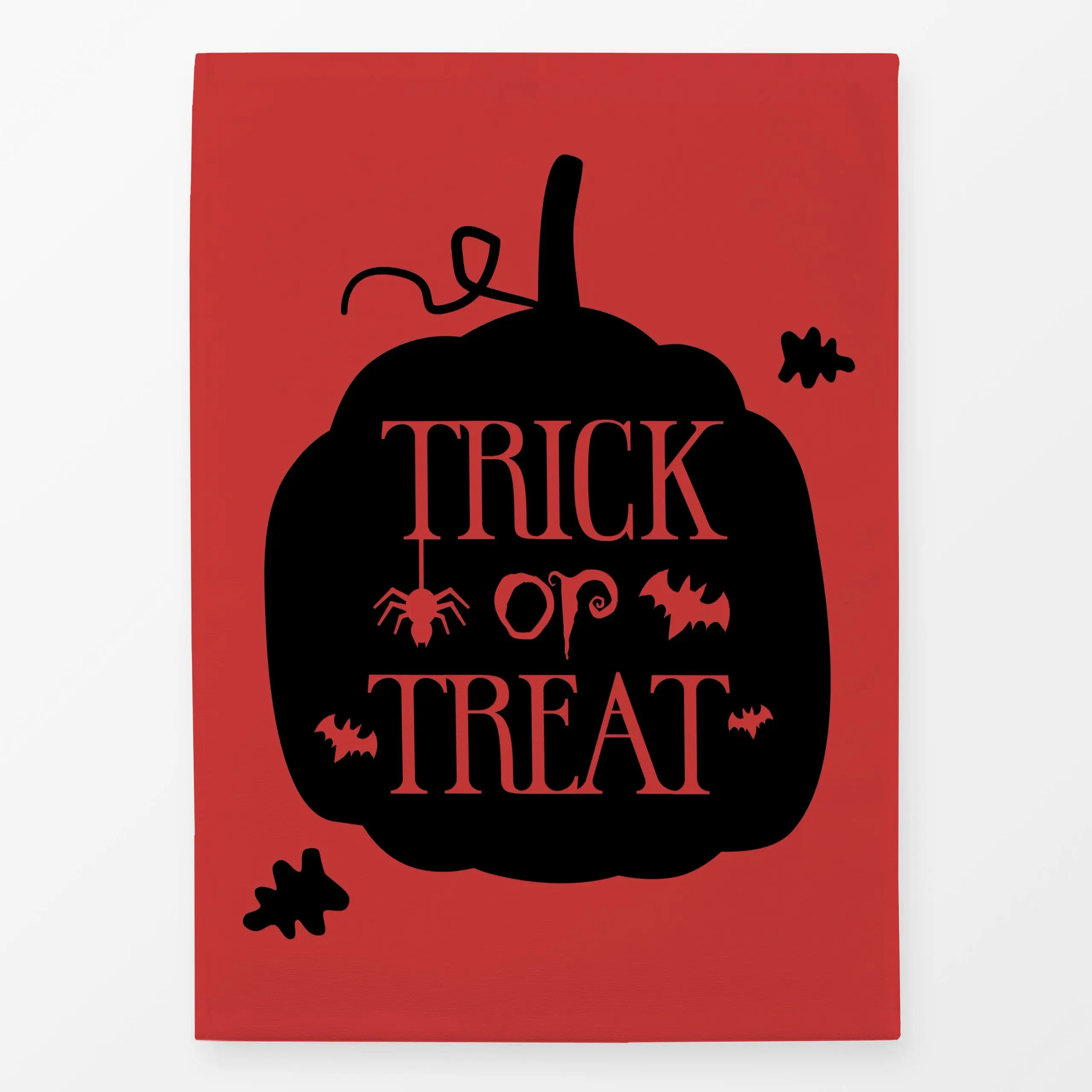 Geschirrtücher Trick or Treat rot schwarz - Anlässe - von „Heyduda"; typografie, outdoorkissen, Halloween, Kurbis, Spinne, f...