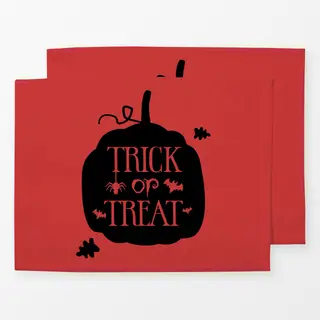 Tischset Trick or Treat rot schwarz