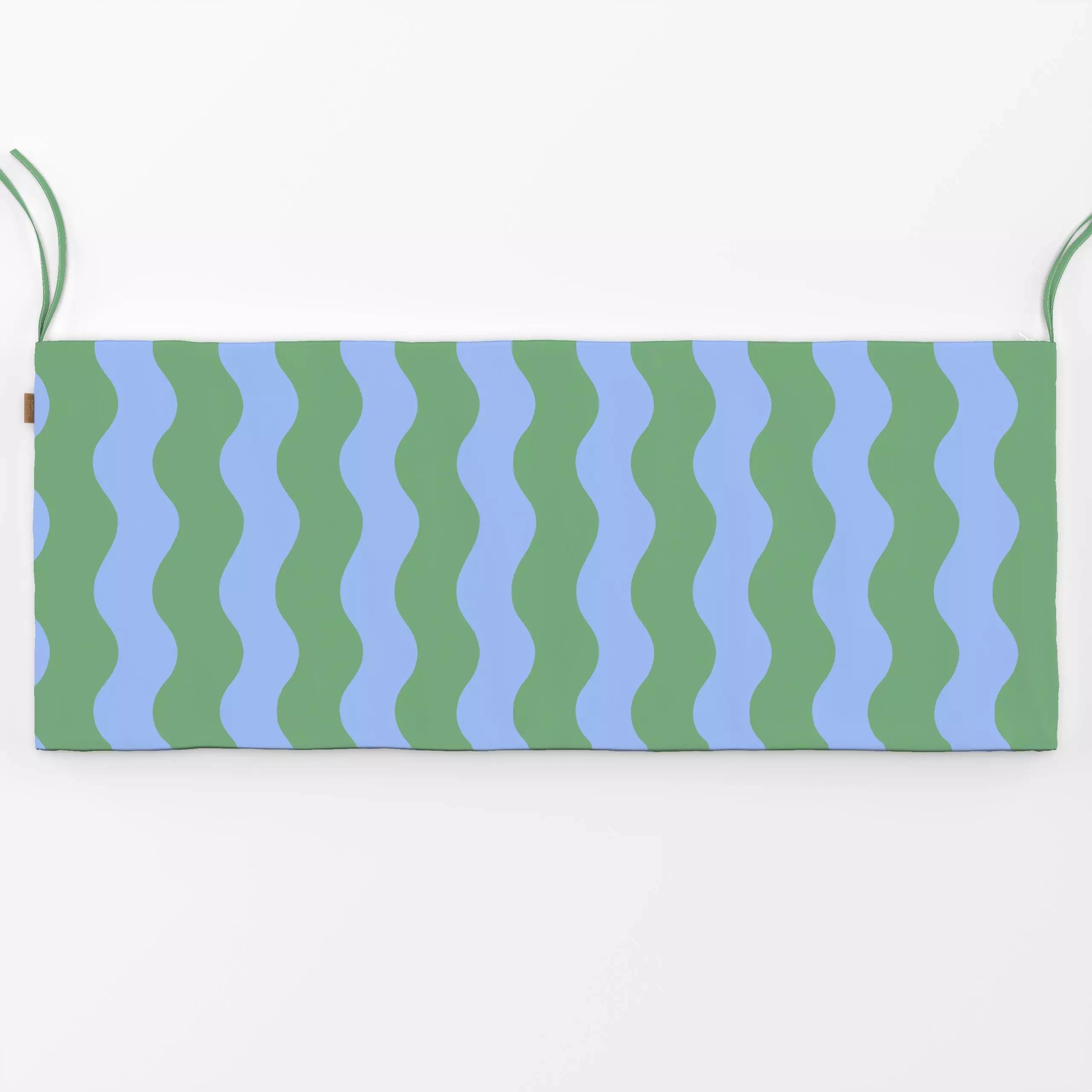 Bankauflage Große Wellen grün blau - Symbole & Muster - von „Studio Kesse"; Kinder, Streifen, Geburt & Baby, Kinderzimmer, w...