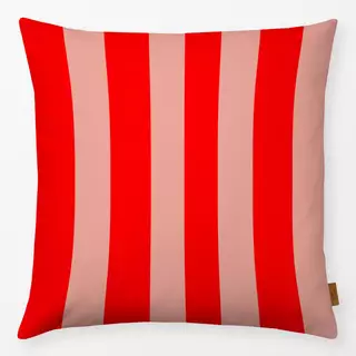Kissen Stripes Christmas rot