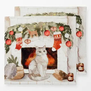 Servietten Cozy Weihnachten Mit Katze