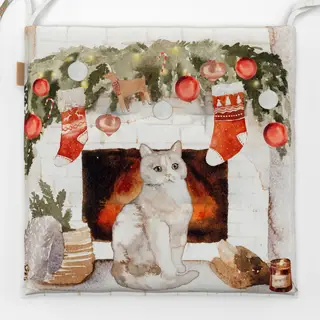 Sitzkissen Cozy Weihnachten Mit Katze