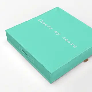 Bodenkissen Cheers my dears Türkis