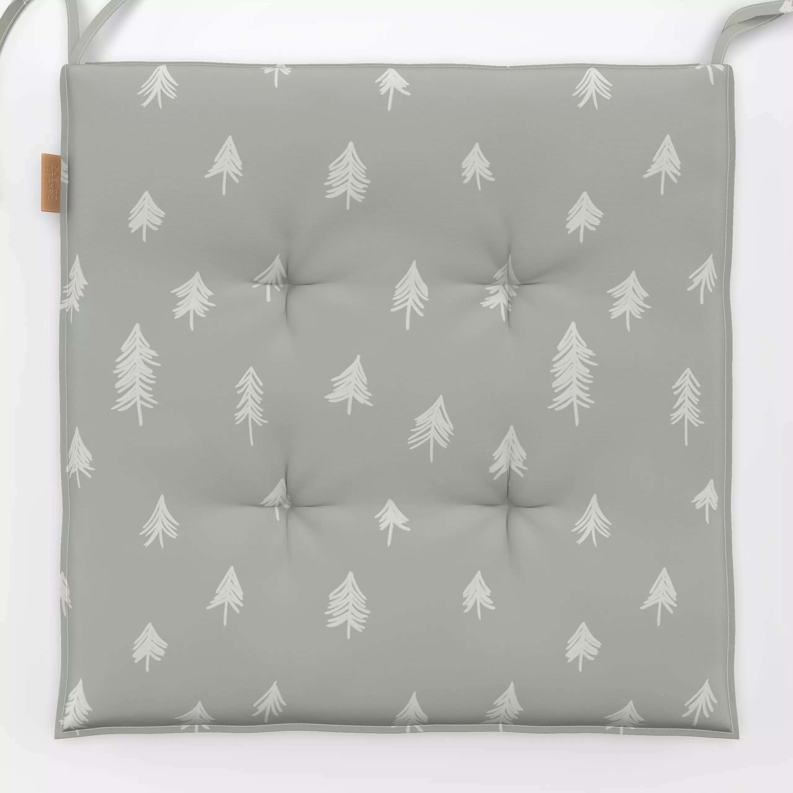 Sitzkissen Tannen 3 - Weihnachten, Winter - von „textilwerk x hejmelig"; Tanne, Weihnachten, Winter