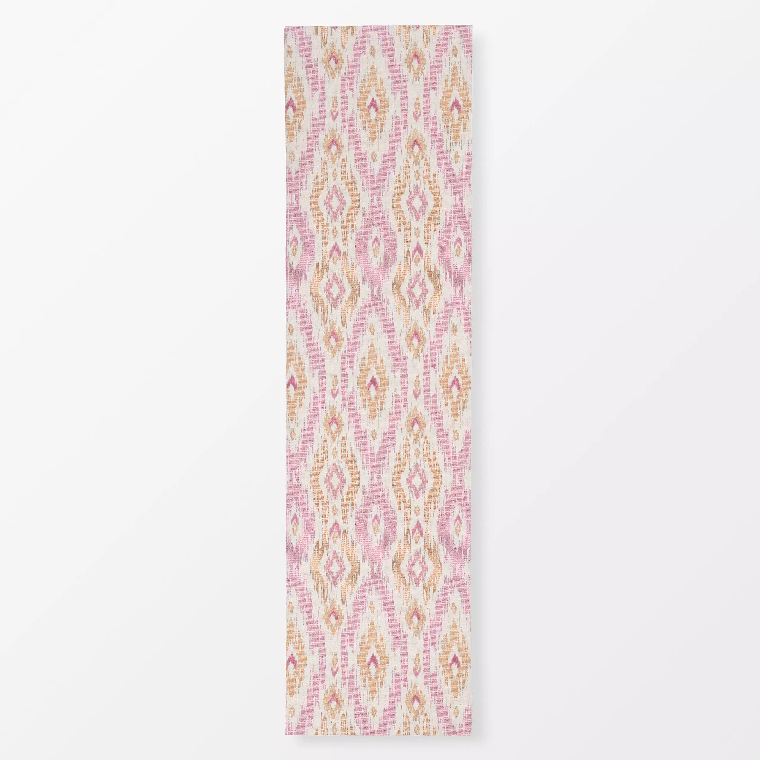 Tischläufer Boho Ikat Pink Peach, tropisch, gemustert, Sommer, von Bloomery Decor