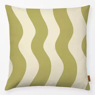 Kissen Wellen green
