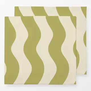 Servietten Wellen green