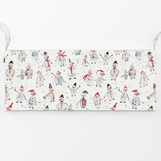 Bankauflage Winter Niedlich Schneemann Ski