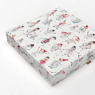 Bodenkissen Winter Niedlich Schneemann Ski