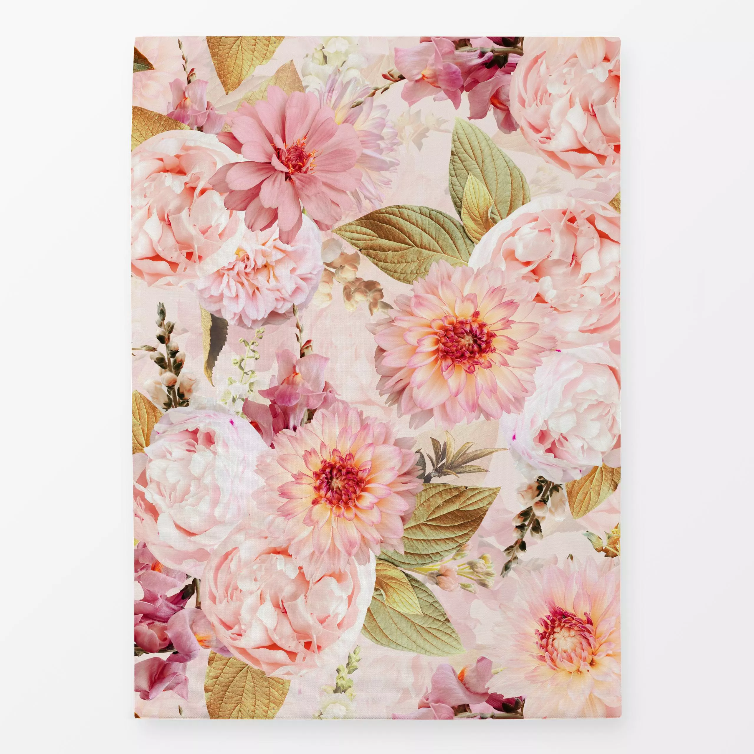 Geschirrtücher Rose und Gold Frühlingsblüten2 - Blumen & Florales, Pflanzen & Botanik - von „Uta Naumann"; skandinavisch, Bl...