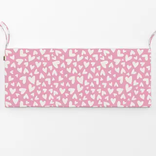 Bankauflage Herz Muster - Rosa