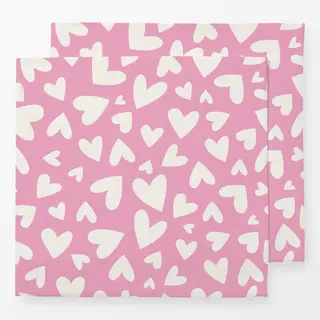 Servietten Herz Muster - Rosa