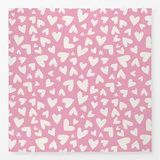 Tischdecke Herz Muster - Rosa