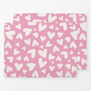 Tischset Herz Muster - Rosa