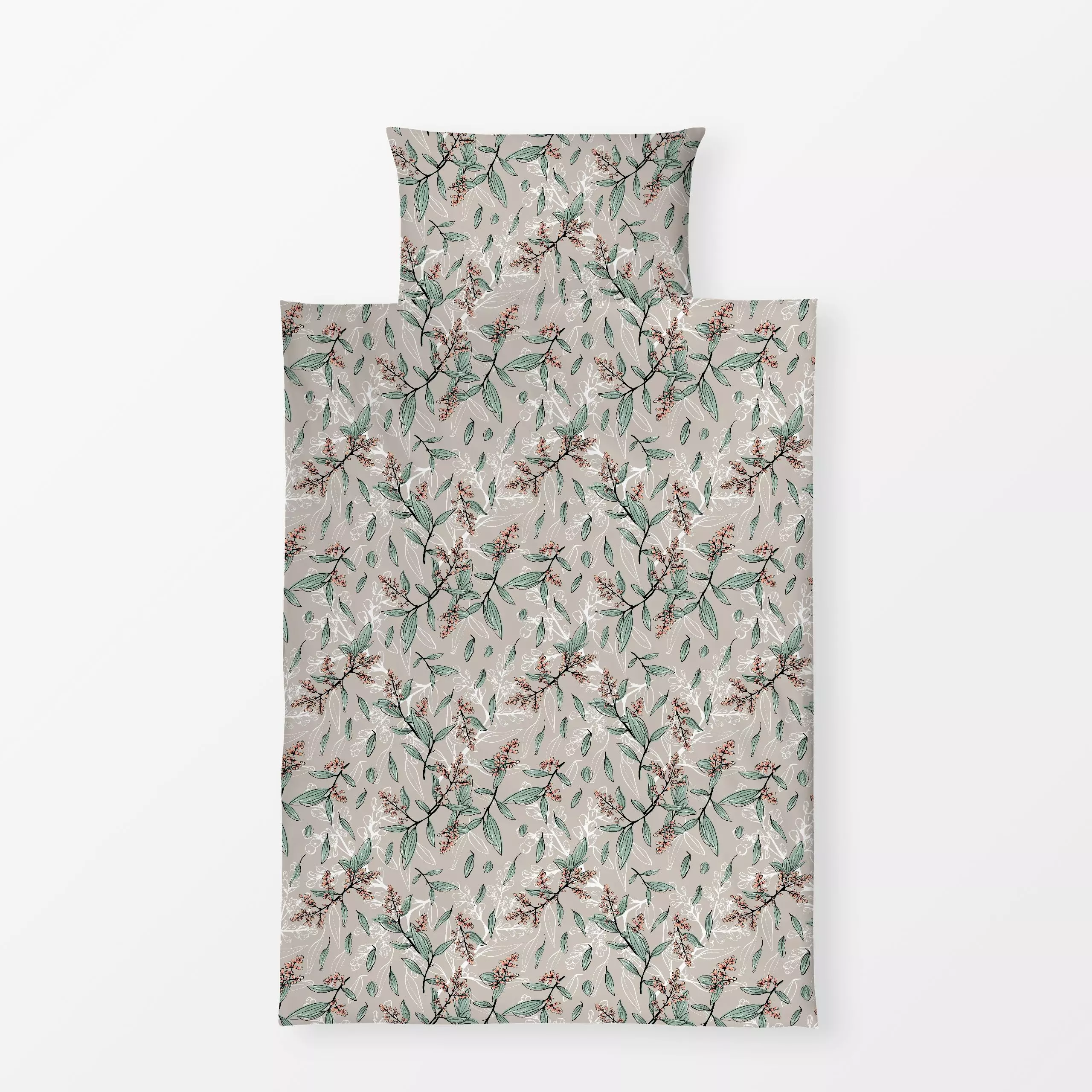 Bettwäsche Blumen und Blätter - Blumen & Florales, Symbole & Muster, Pflanzen & Botanik - von „Kantioler Design"; Blatt, Blu...