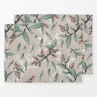 Tischset Blumen und Blätter