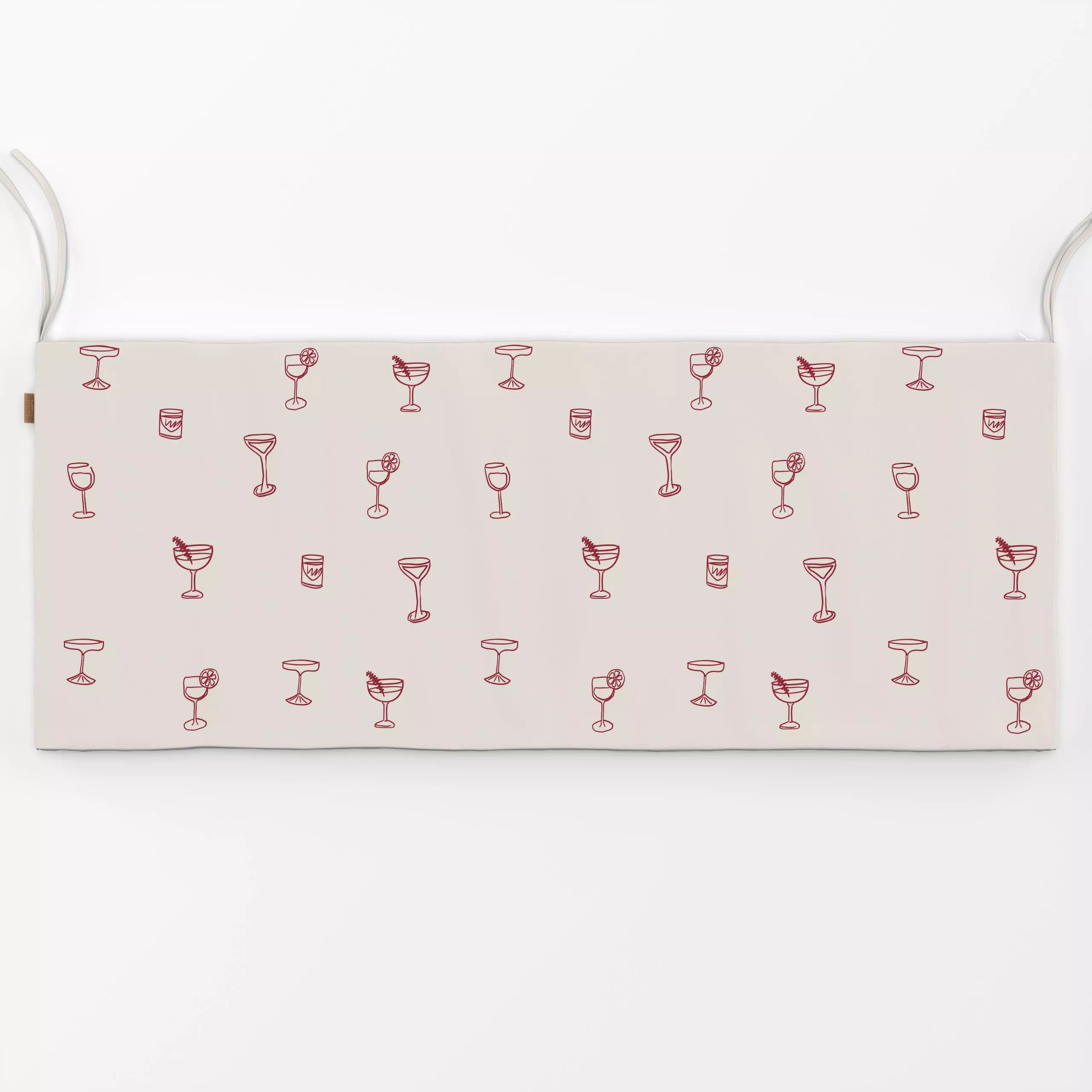 Bankauflage Weihnachtscocktails Dunkelrot - Weihnachten, Anlässe - von „textilwerk"; Illustration, skandinavisch, Weihnachte...