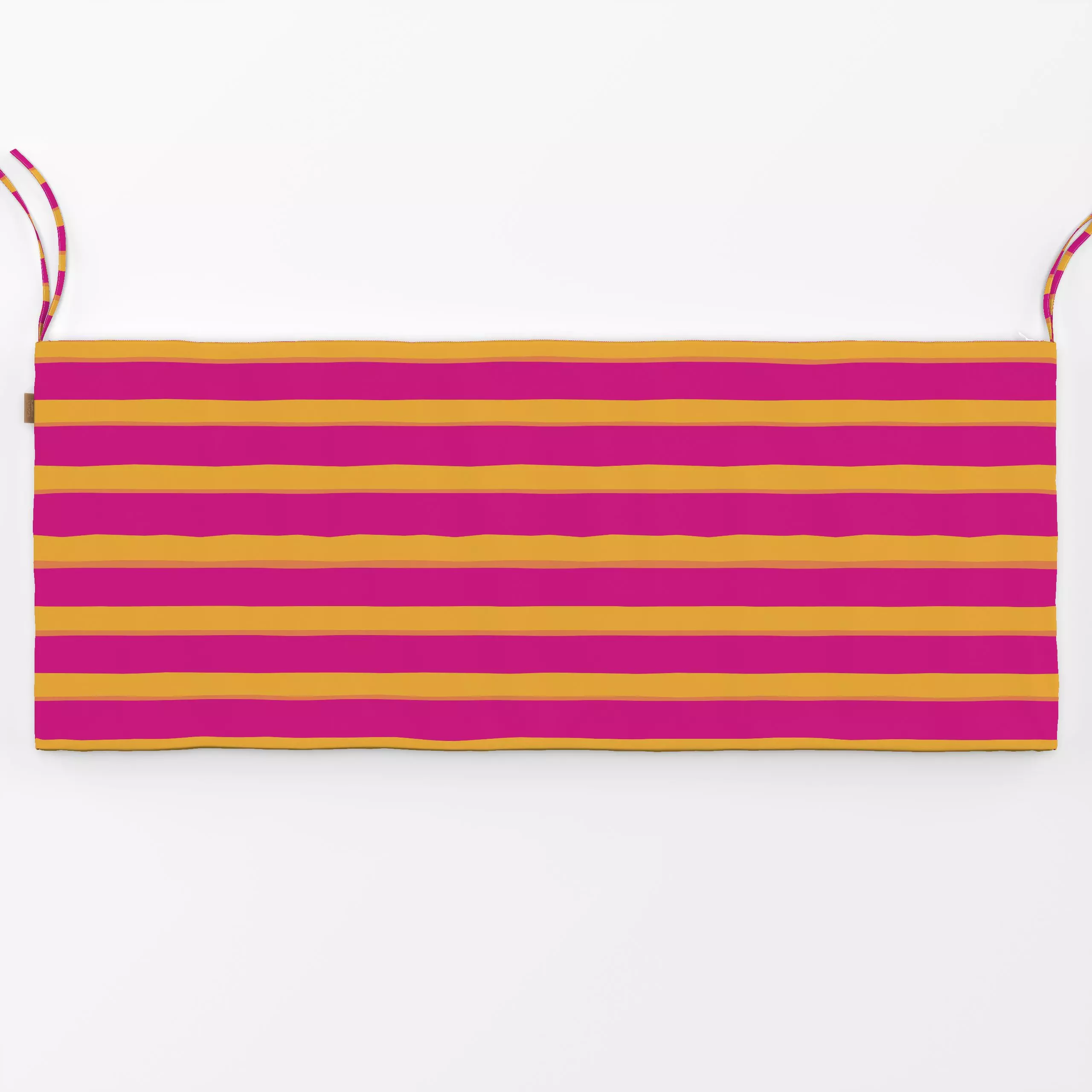 Bankauflage Mango Streifen pink gelb - Sommer, Symbole & Muster, Früchte - von „Carolin Vonhoff"; Streifen, Garten, Sommer, ...