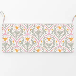 Bankauflage Gelbe Blumen Elegantes Muster