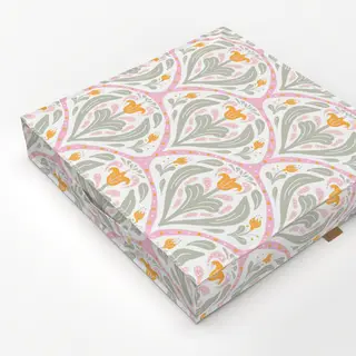 Bodenkissen Gelbe Blumen Elegantes Muster