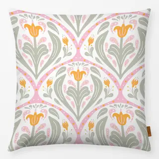 Kissen Gelbe Blumen Elegantes Muster