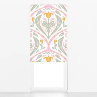 Raffrollo Gelbe Blumen Elegantes Muster