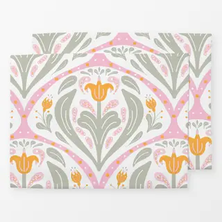 Tischset Gelbe Blumen Elegantes Muster