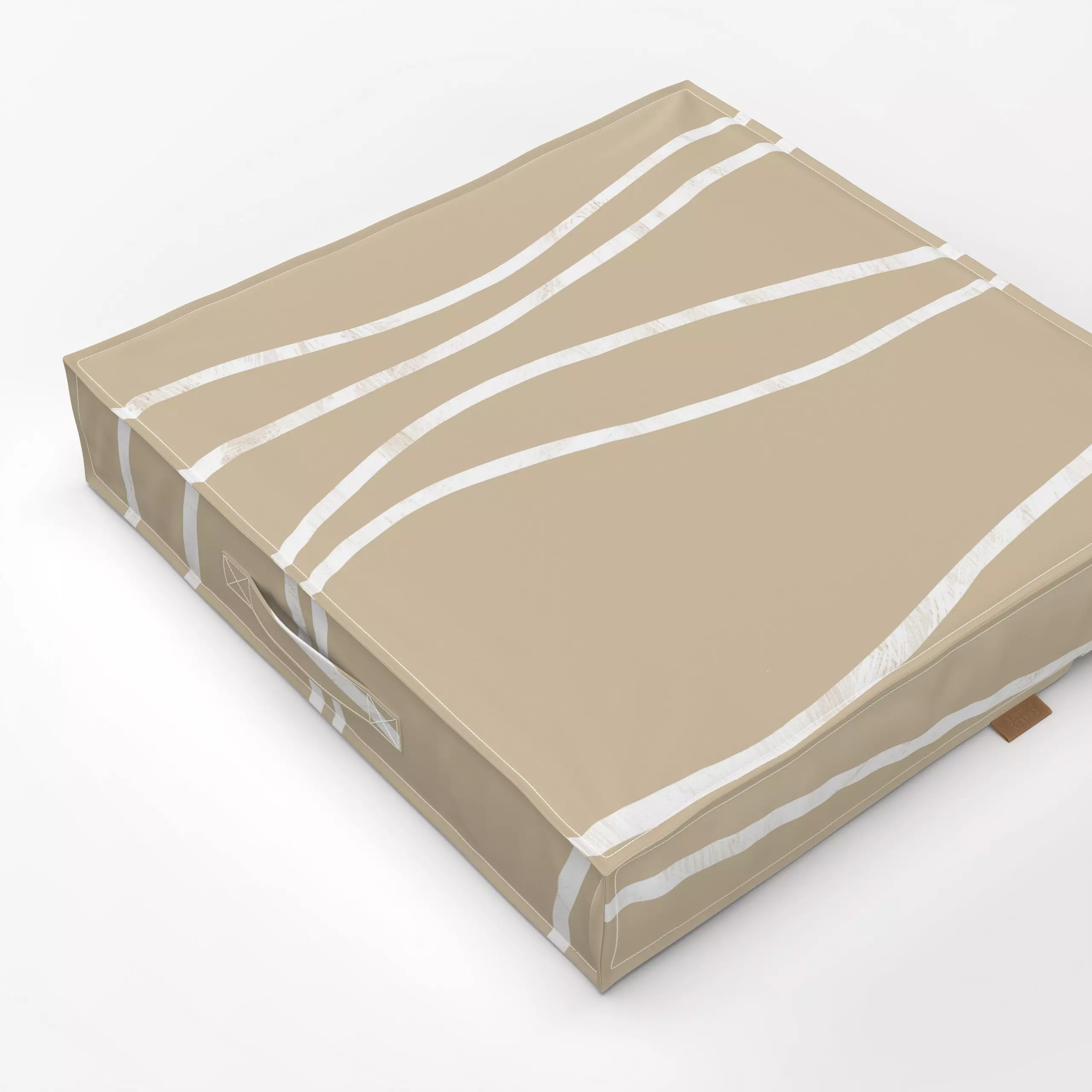 Bodenkissen Lines beige light sand - Symbole & Muster - von „Studio Kesse"; boho, minimal, Linien, mediterran, Scandi, lines...