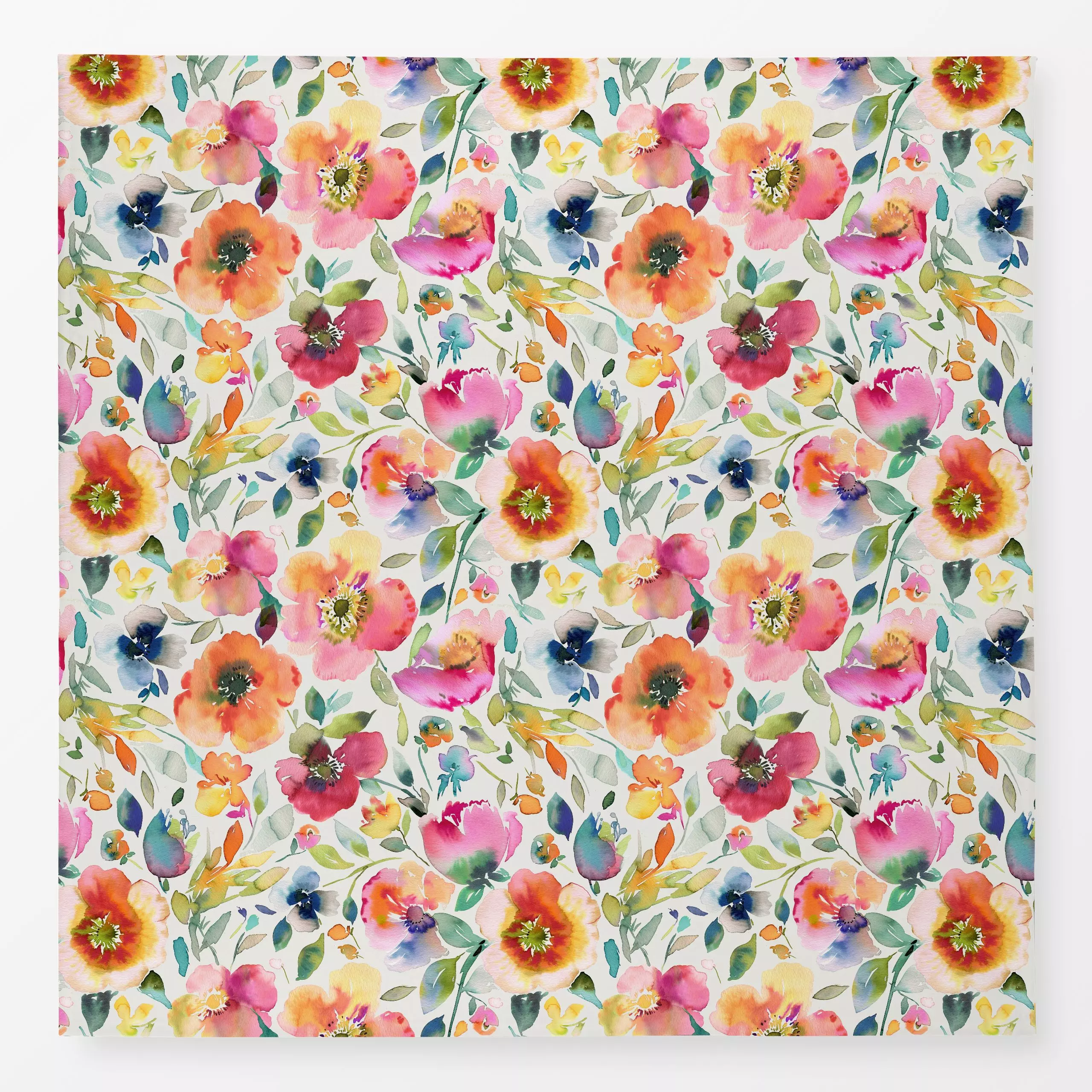 Tischdecke Psychedelic Spring Poppies, Blumen, Sommer, von Ninola Design