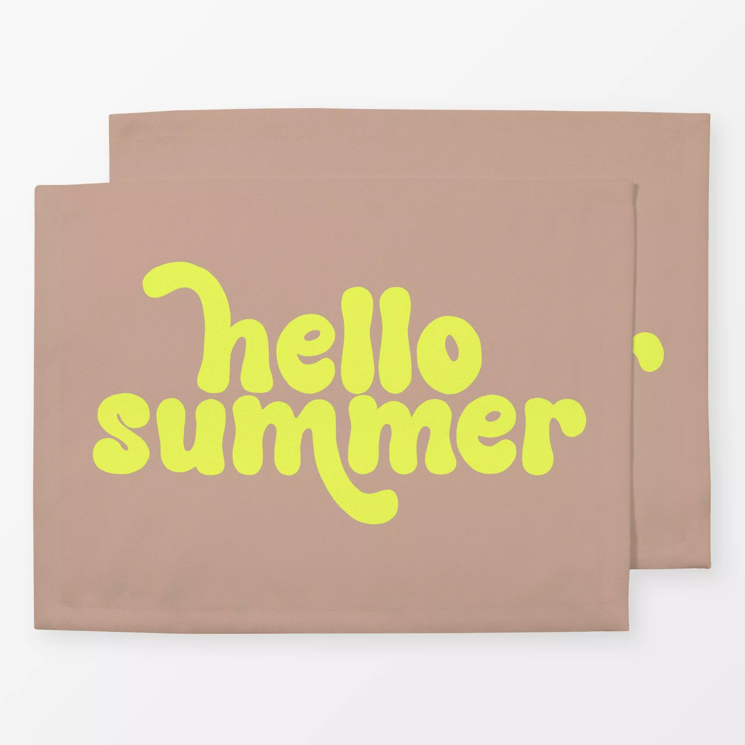 Tischset hello summer - Sommer, Sprüche & Schriftzüge - von „Studio Kesse"